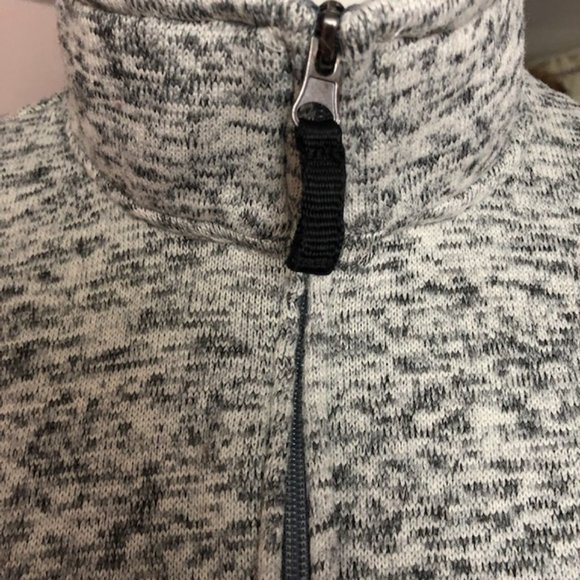 Beverly Hills Polo Club Gray Marled Zip-Up Knit Jacket Sweater XL - Picture 5 of 9